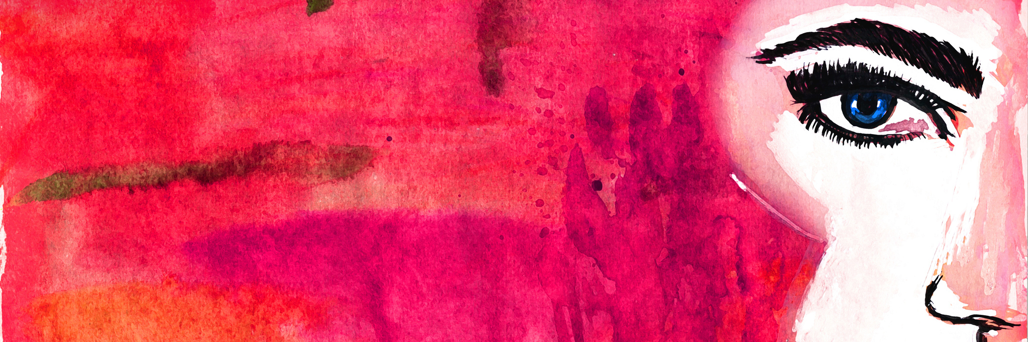 What It's Like to Have Stickler Syndrome watercolor painting of a woman's face