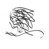 A woman's head created artistically with a scribble look.