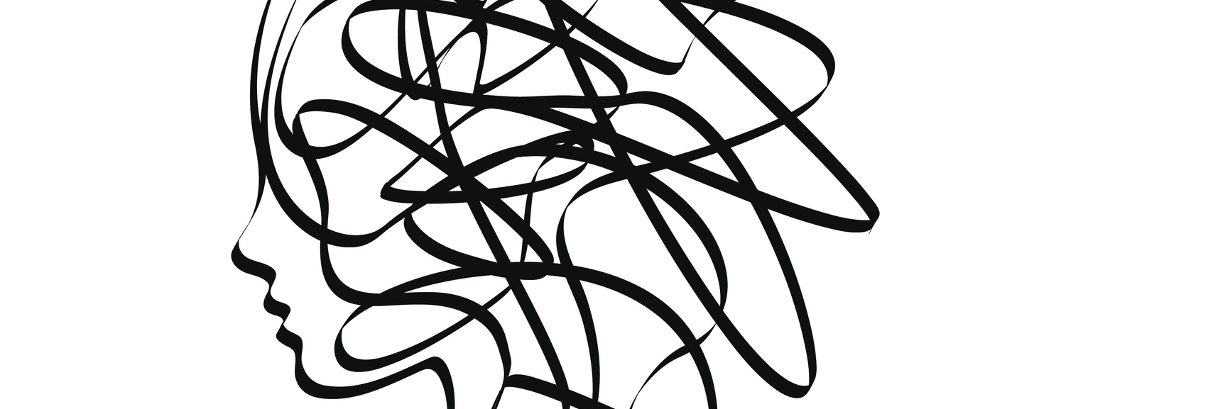 Why I Write About Ehlers-Danlos Syndrome A woman's head created artistically with a scribble look.