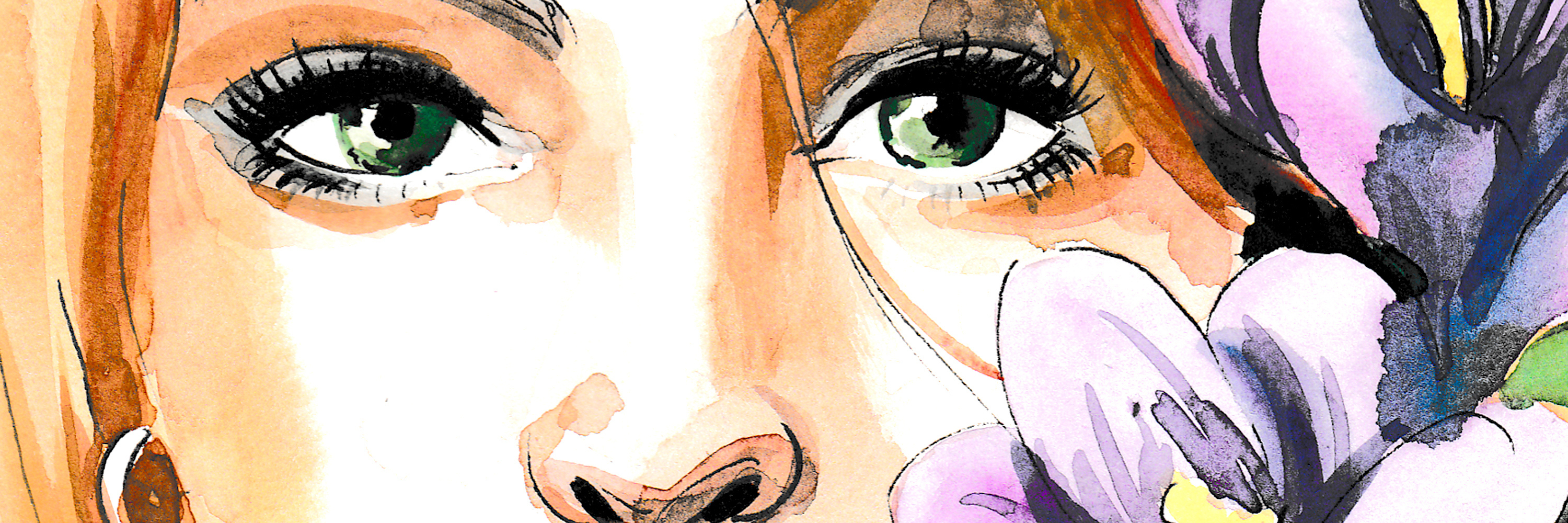 How I Respond to Flippant Comments People Make About Mental Illness Watercolor painting of a pretty female face and flowers