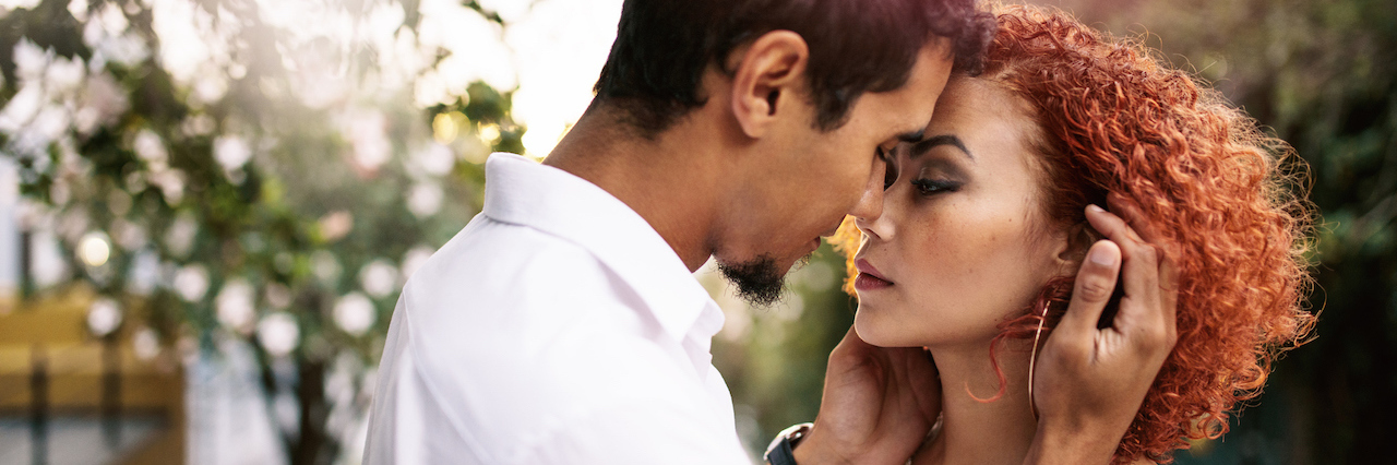 Borderline Personality Disorder and Finding Love A couple about to kiss.