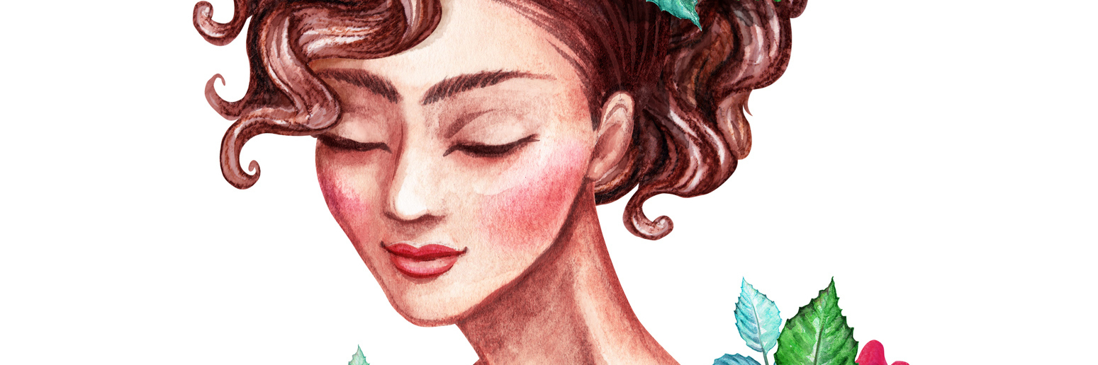 POTS: Why Chronic Illness Defines Me painting of a woman surrounded by red and pink roses