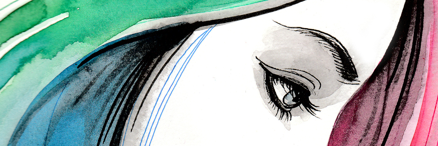 What You Need to Know About Anorexia Recovery profile view watercolor painting of girl with colorful hair