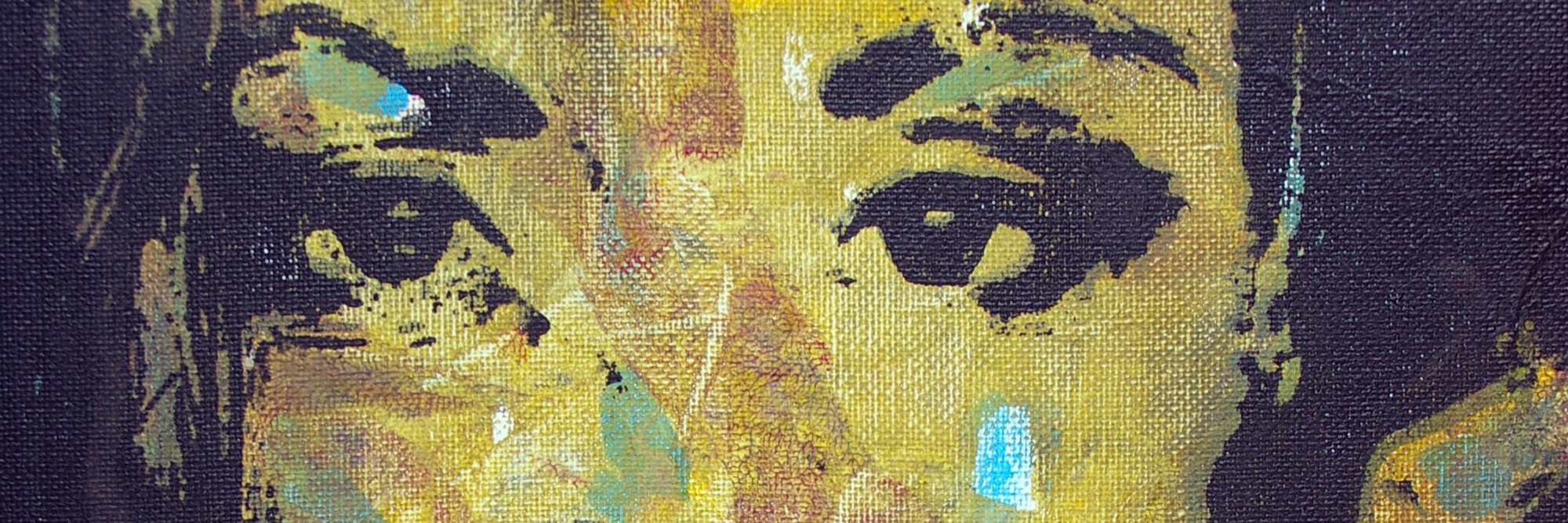 oil painting of a woman's face