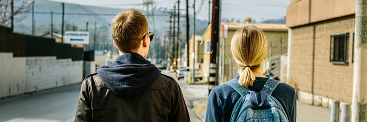 Adults Can Be Diagnosed With Autism Young man and woman walking together.