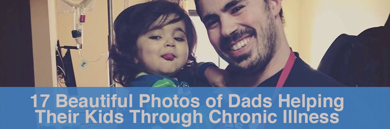 17 beautiful photos of dads helping their kids through chronic illness