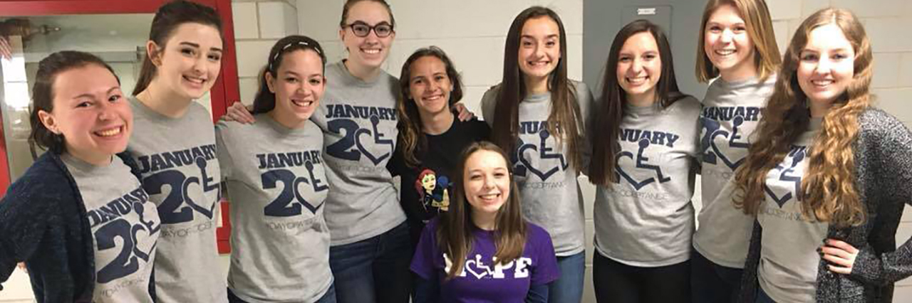 Pursuing College and Career as a Disabled Young Adult Jen with her friends on Day of Acceptance.