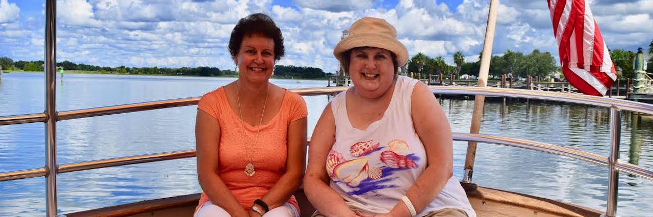 Rediscovering Identity After Stroke With Help of Friend two women sitting in a boat