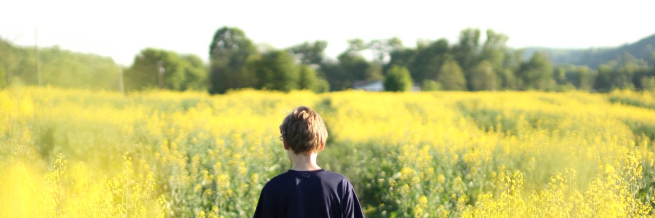 boy in field