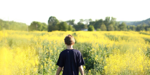 boy in field