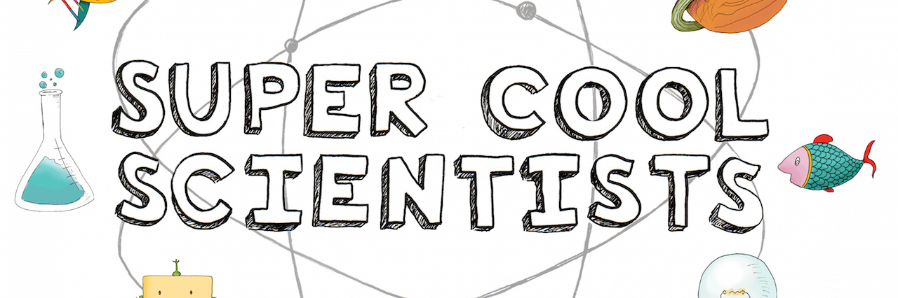 super cool scientist logo