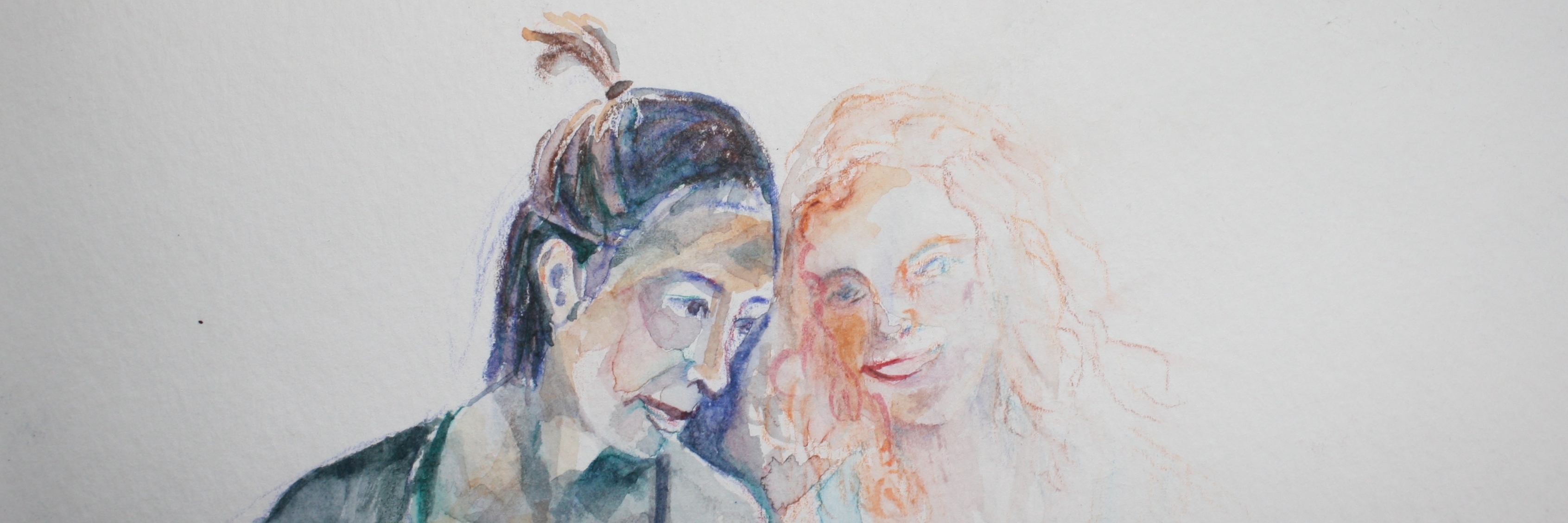 My Chronic Illness Taught Me How to be Be Loved An art piece of two friends, created by the writer of this article.