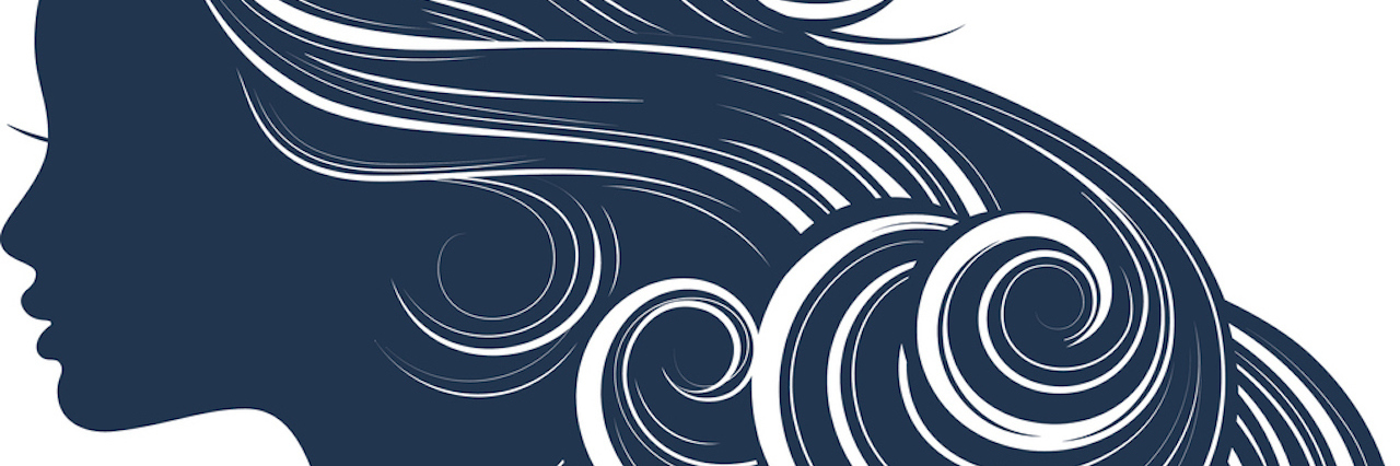 Why PTSD Was the Catalyst for Starting My Journey of Self-Discovery Abstract woman Hair style silhouette, wavy hair