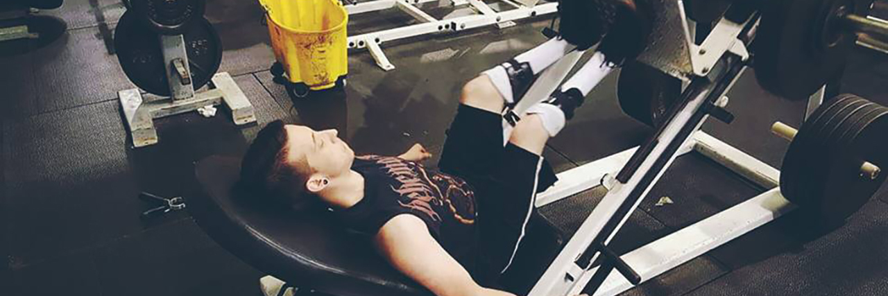 Disability, Fitness and Reaching Goals Joel at the gym.