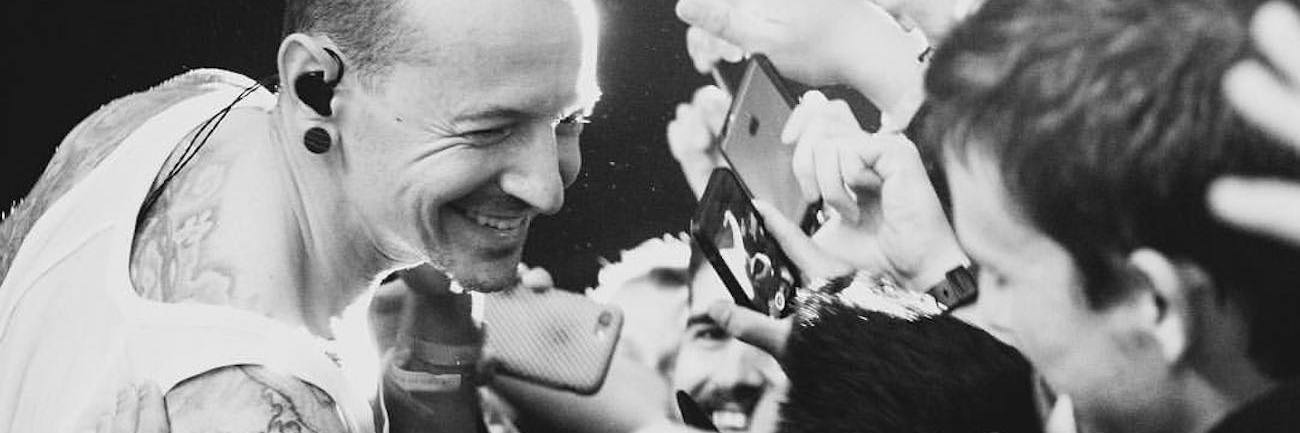 What Chester Bennington's Death Says About Suicide Stigma Chester bennington in belgium with crowd at gig