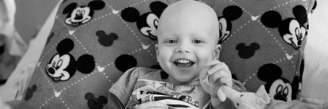 young cancer patient black and white