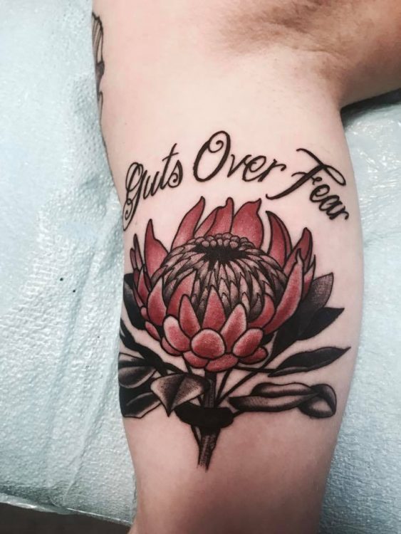 guts over fear tattoo 