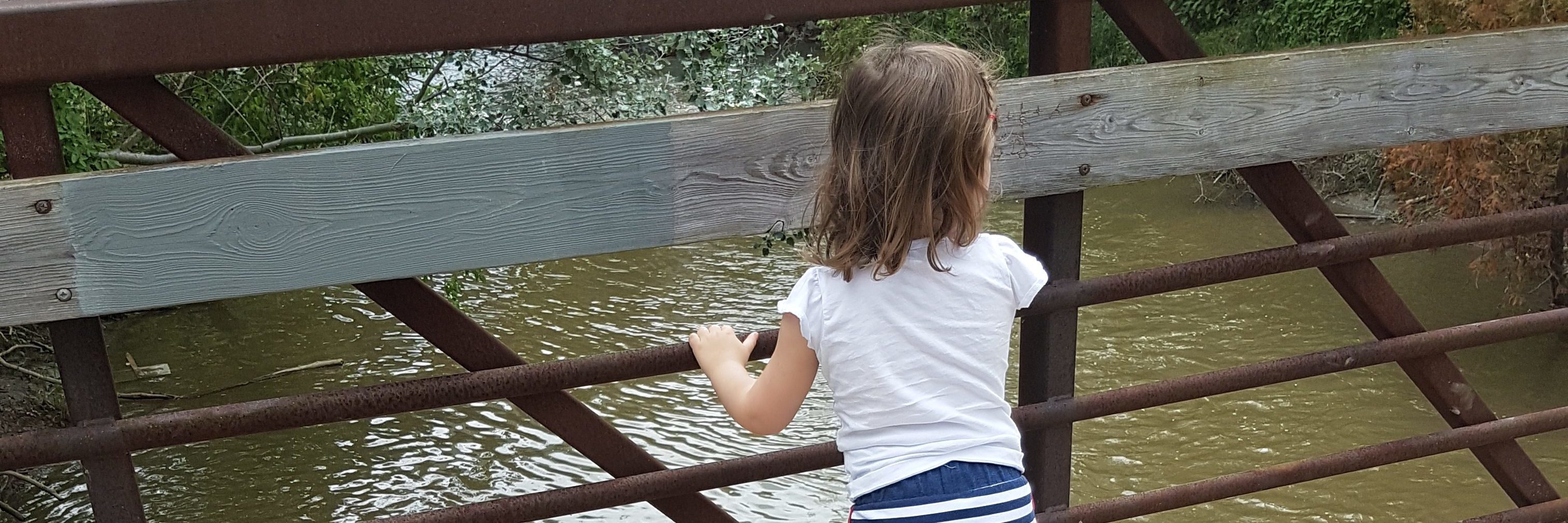 Tomorrow My Daughter Gets Labelled With Cerebral Palsy Little girl on a bridge looking at water. We see her back side and her leg braces.
