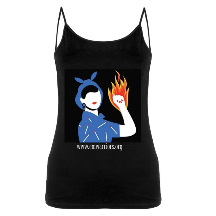 tank top with erythromelalgia warriors awareness logo