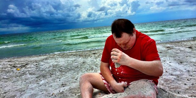 Matt on the beach.