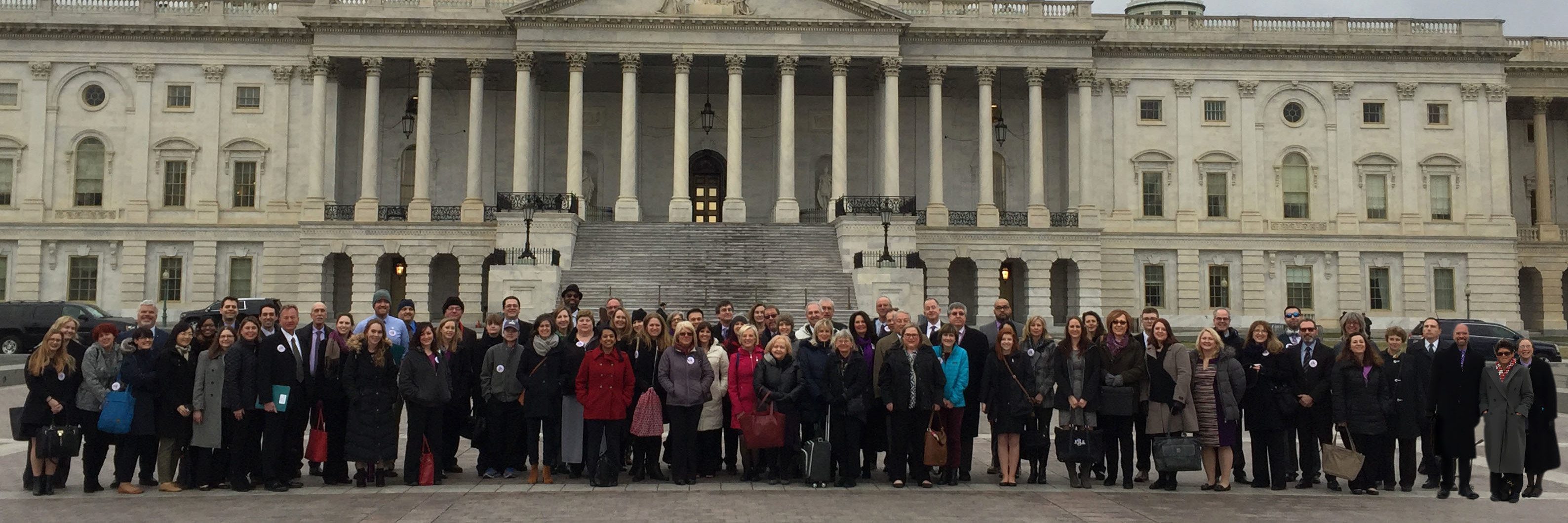 Raising Awareness for Migraine, Headache at Headache on the Hill 2017 2017 Headache on the Hill participants in front of the U.S. Capitol.