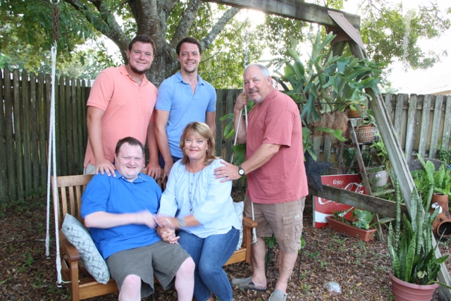 Susan with her family.