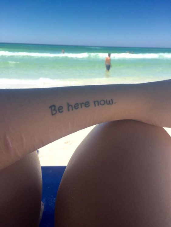 be here now tattoo 