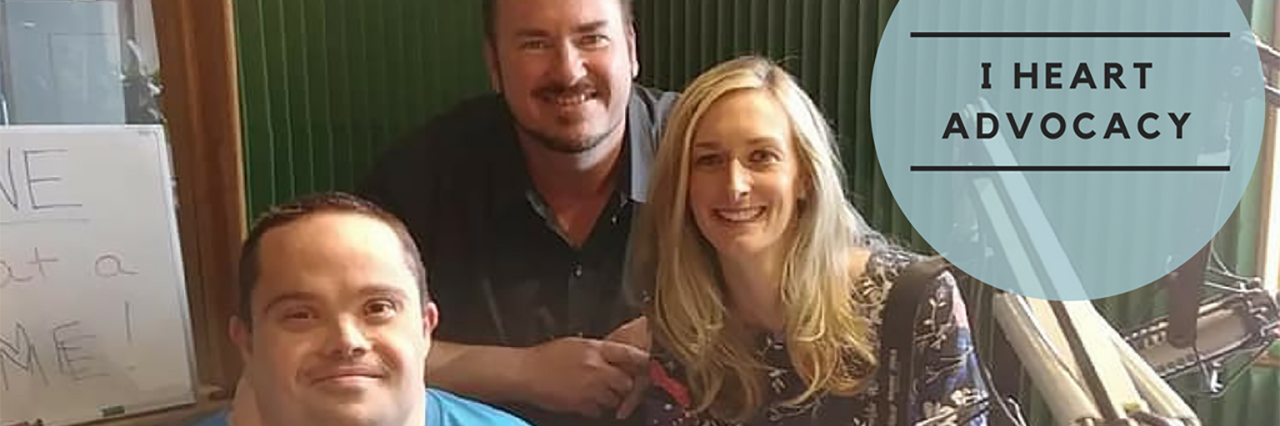 Getting a Picture of My Son's Future With Down Syndrome Walter (bottom left) with MVDSA Executive Director, Willie Cox, and I at iHeart Radio.