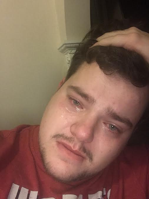 man crying
