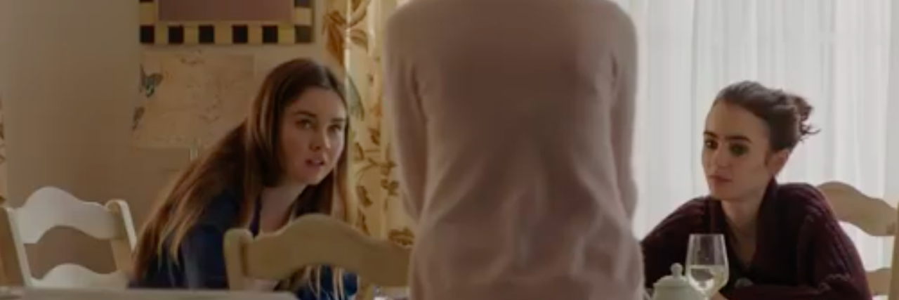 Why I'm Frustrated After Watching 'To the Bone' Ellen and her sister sit at a table while her mom stands