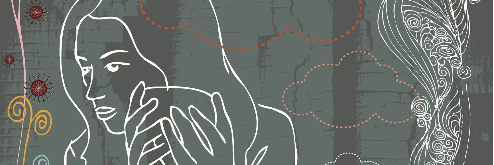 Why It Took Me so Long to Admit I Was Raped Hand drawn illustration of woman drinking coffee on painted background