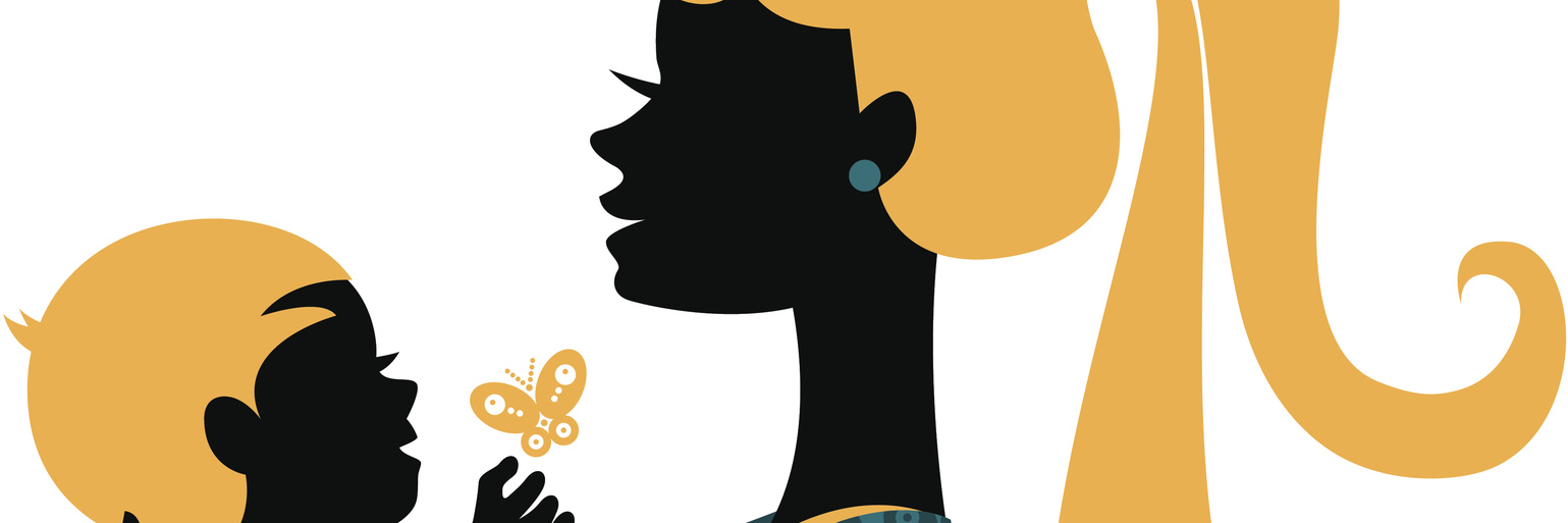 I Took Medication During Pregnancy, and I'm Still a Good Mom Beautiful mother silhouette with baby in a sling. Isolated vector illustration