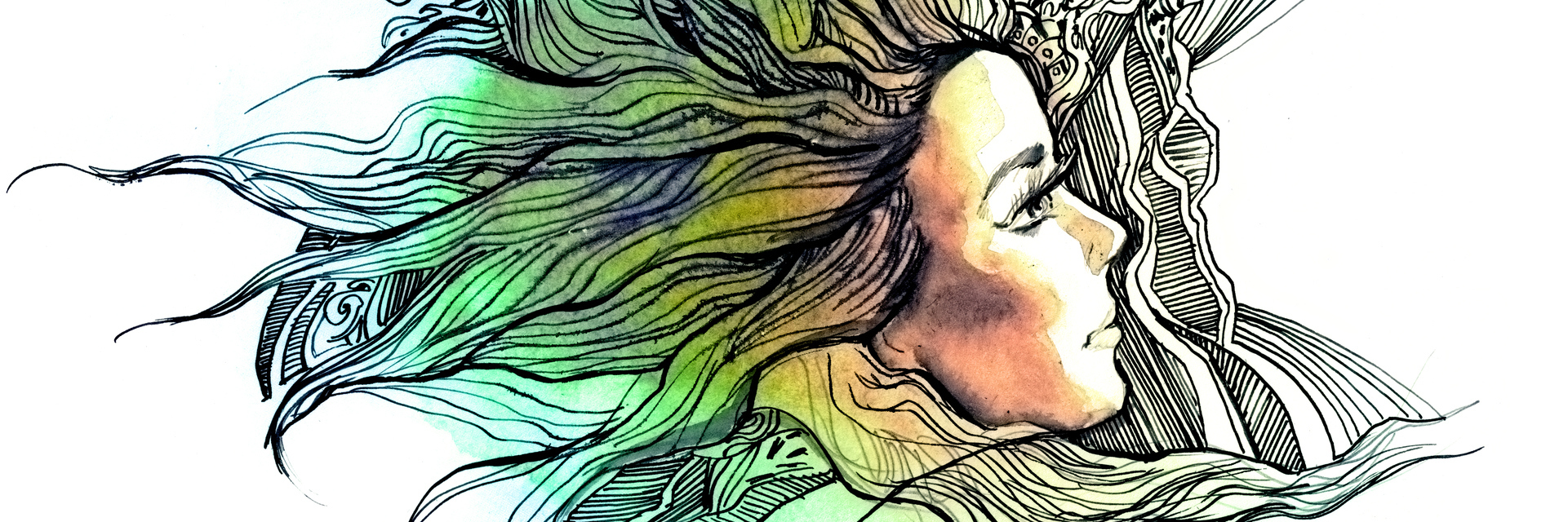 woman watercolor