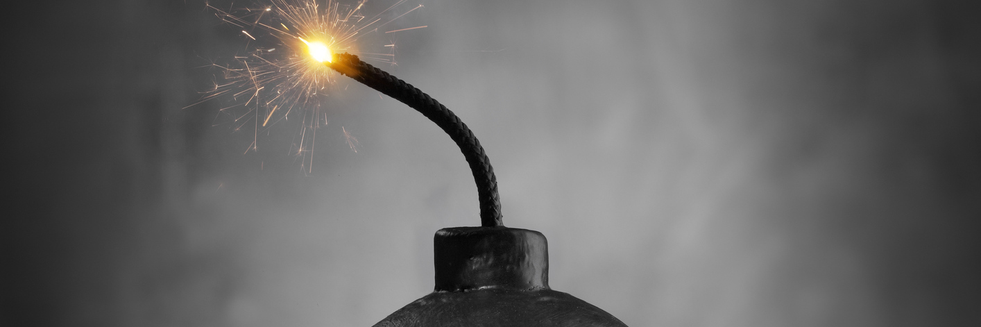 How Chronic Illness Is Like a Bomb, Alternative to Spoon Theory black bomb with burning fuse