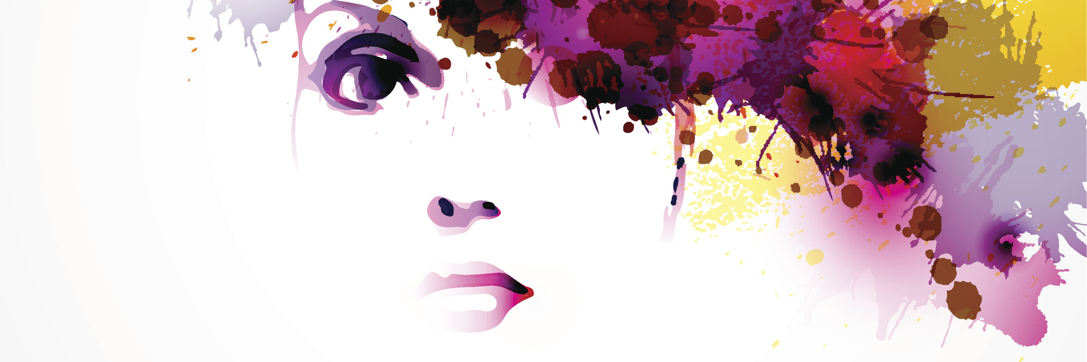 Questions You Shouldn't Ask Someone With an Invisible Illness woman with colorful watercolor splash across her face