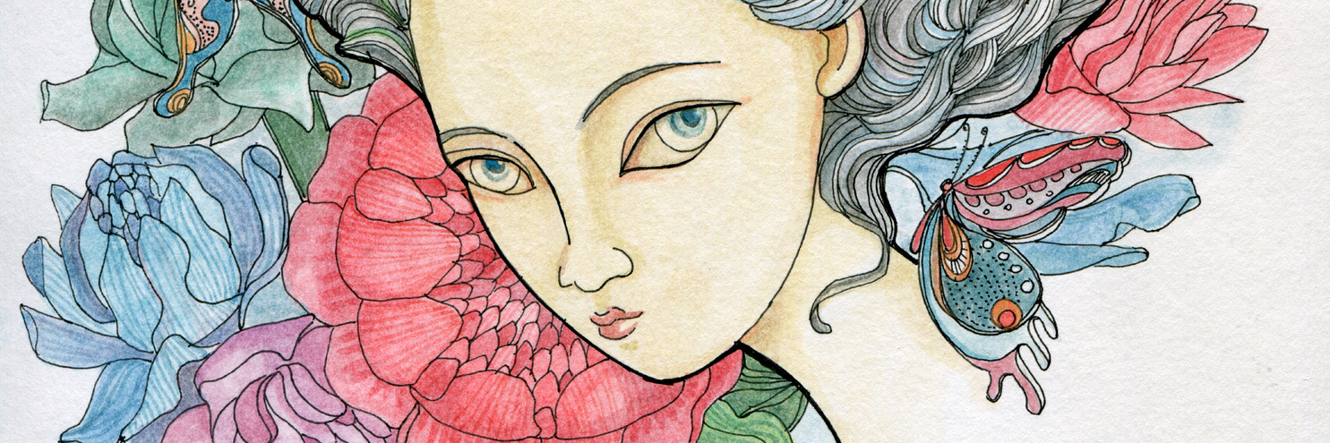 How Ehlers-Danlos Syndrome Affects the Whole Body, Cannot Be Cured woman with dark hair and colorful flowers around her head