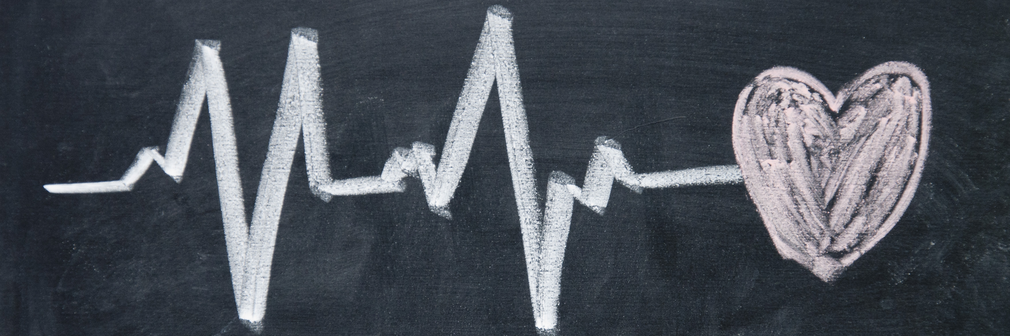 To the Physicians of the Future A heartbeat chalkboard design with a heart at the end.
