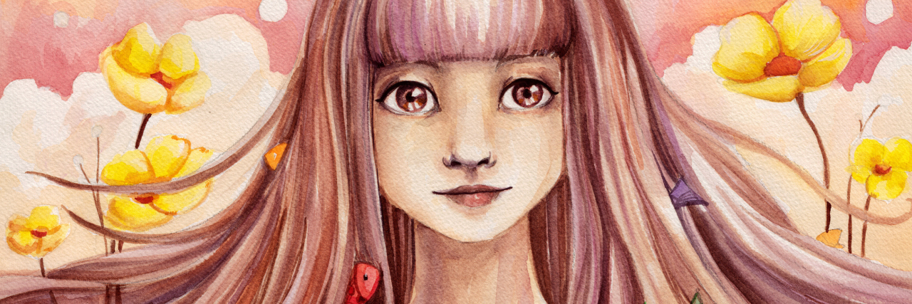 Being a Teenager With Hidden Anxiety illustration of a girl