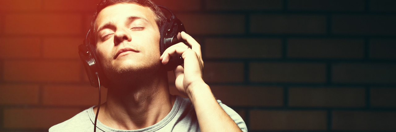 Man listening to music