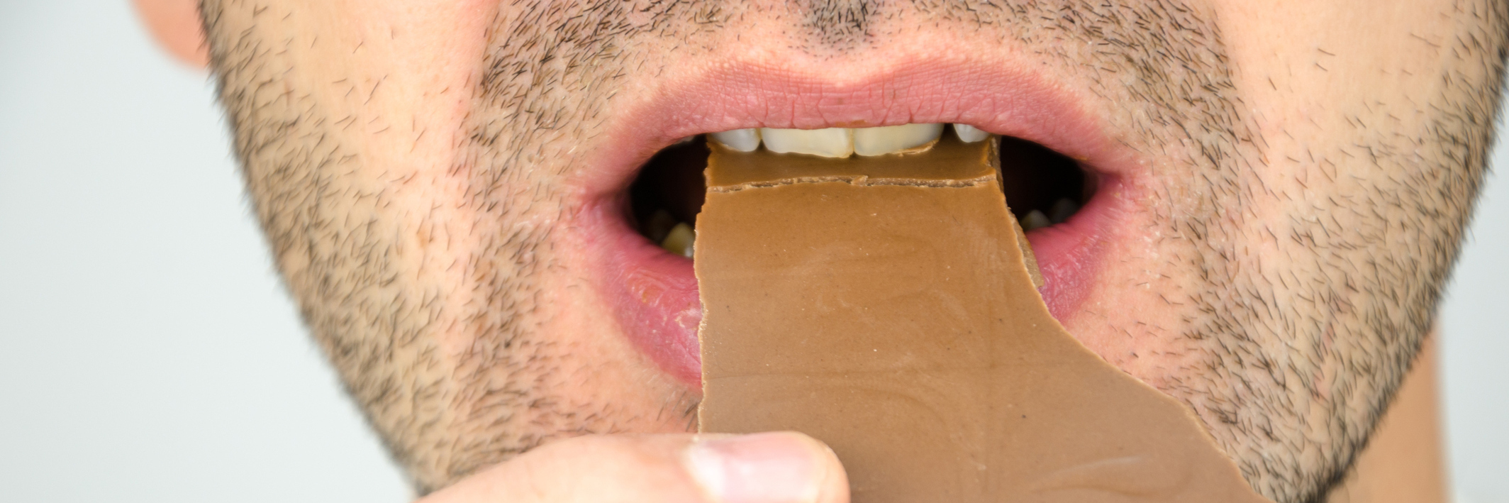 Multiple Sclerosis Is Like a Box of Chocolates Man eating chocolate.