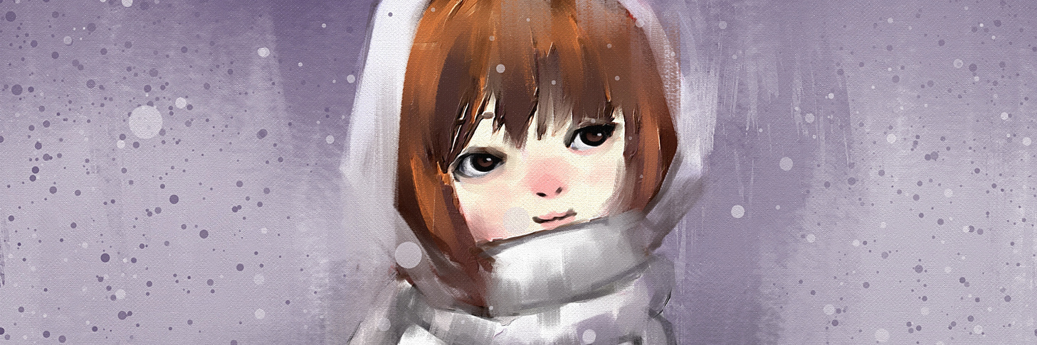 When Childhood Emotional Abuse Gets in the Way of Adult Recovery digital painting of girl in wintertime , oil on canvas texture