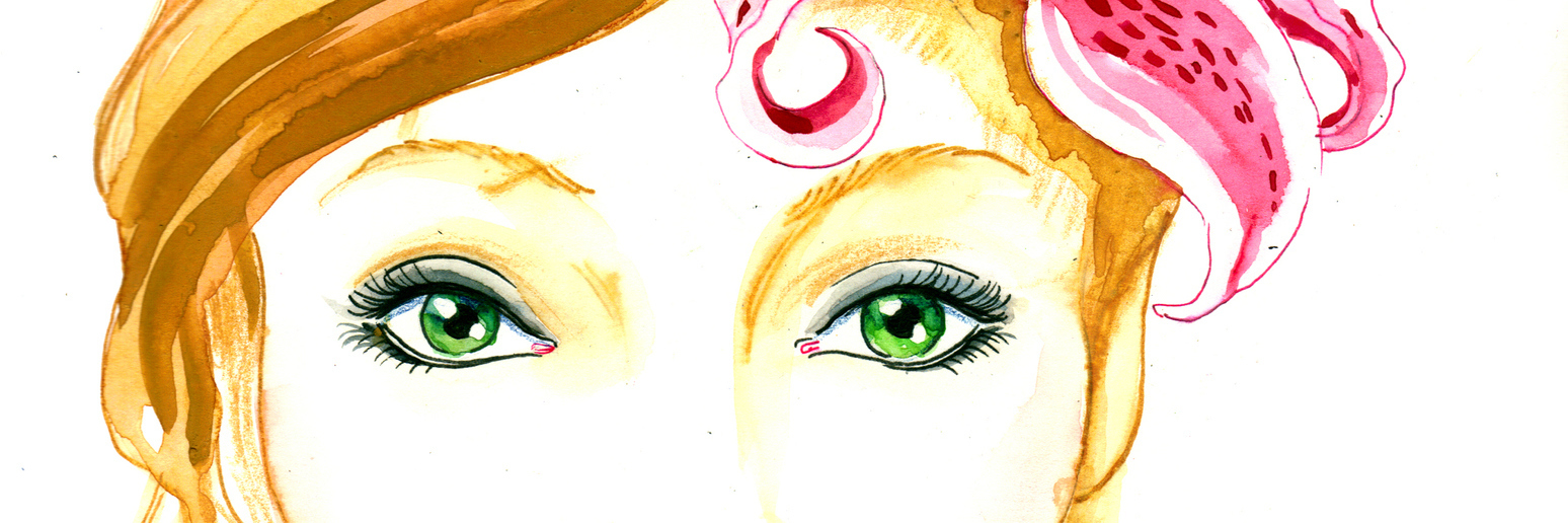 Accepting Life With Pain, Disability, Rare Bone Disease illustration of woman with pink flower in her hair