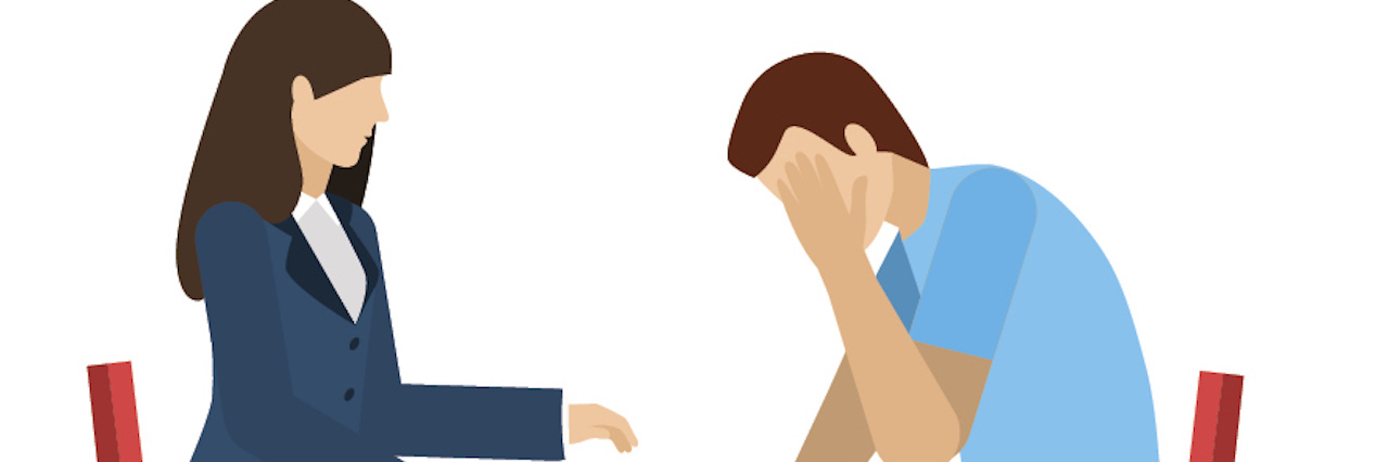 10 Myths People Believe About Mental Health Professionals Psychologist counseling and support group for work stress related disorders flat icons set abstract isolated vector illustration