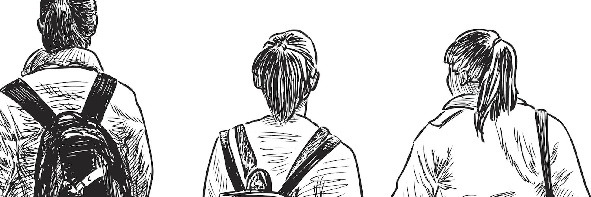 How My Friends Support Me and Understand My Anxiety Illustration of three students walking together