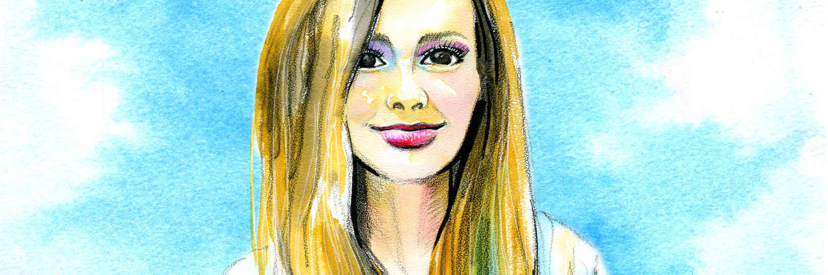 Getting Diagnosed With an Esophageal Ulcer and Beginning to Heal watercolor illustration of a woman against a blue background