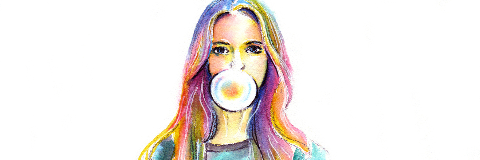 17 Secrets of ‘Chill’ People With Anxiety The watercolor girl with the skateboard