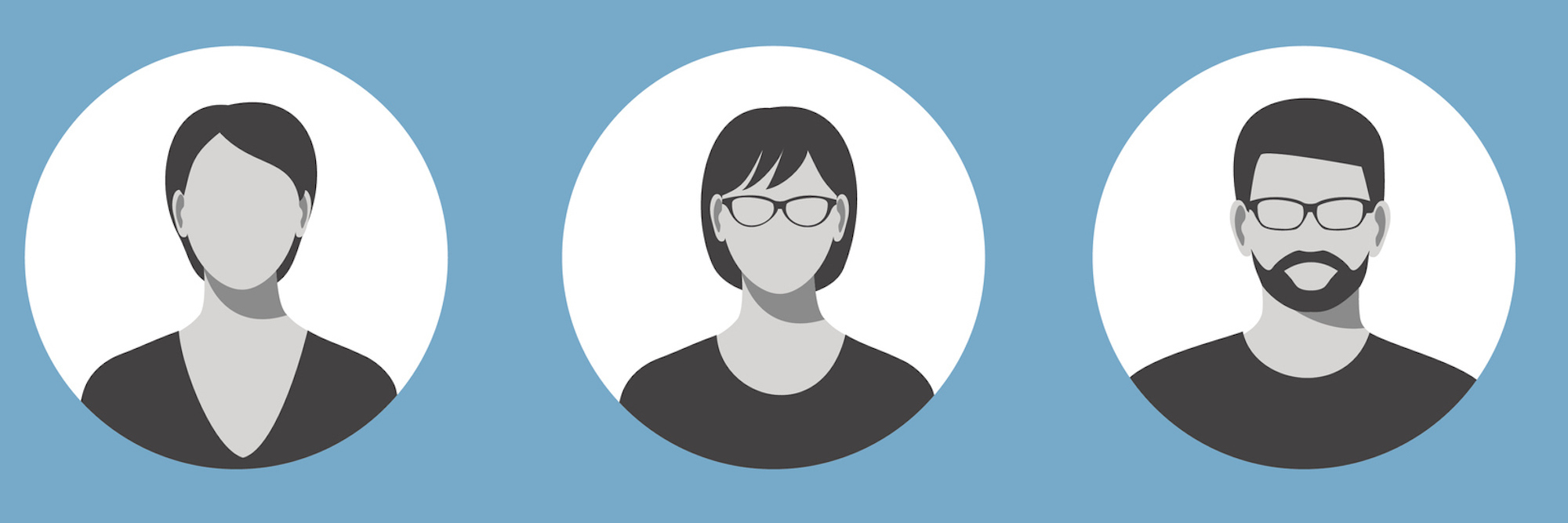 We Need to Talk About How Gender Stigma Affects Mental Health Avatar profile icon set including male and female.