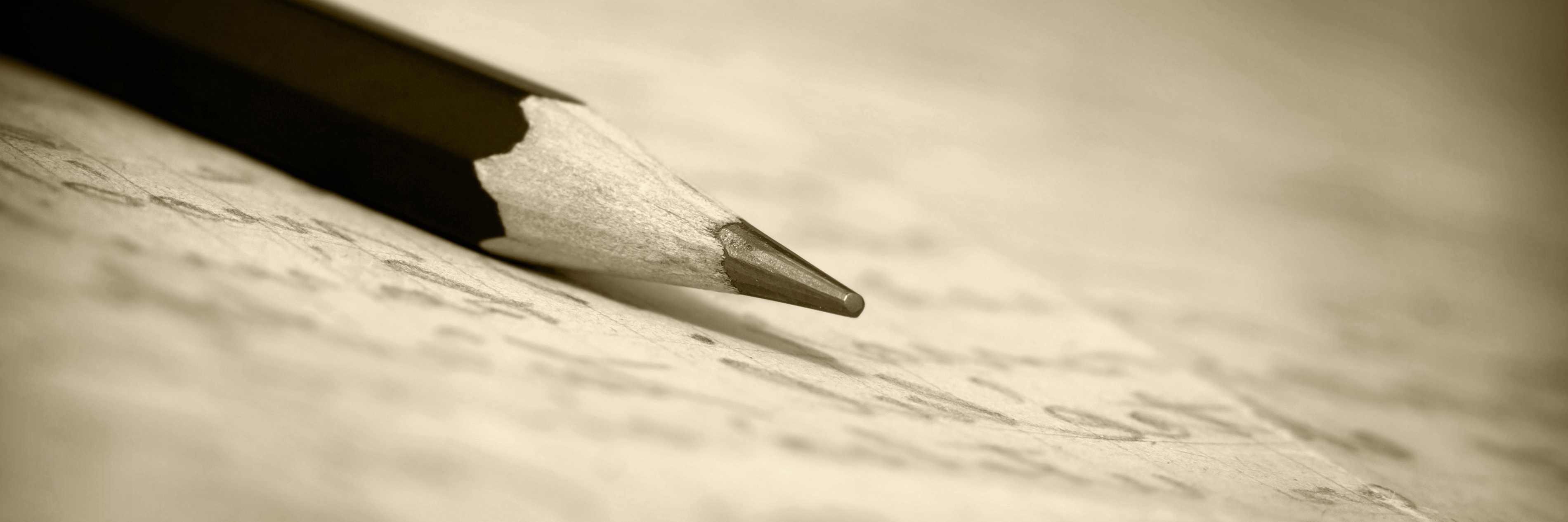 Open Letter to My Cerebral Palsy Pencil on a letter in sepia tone.