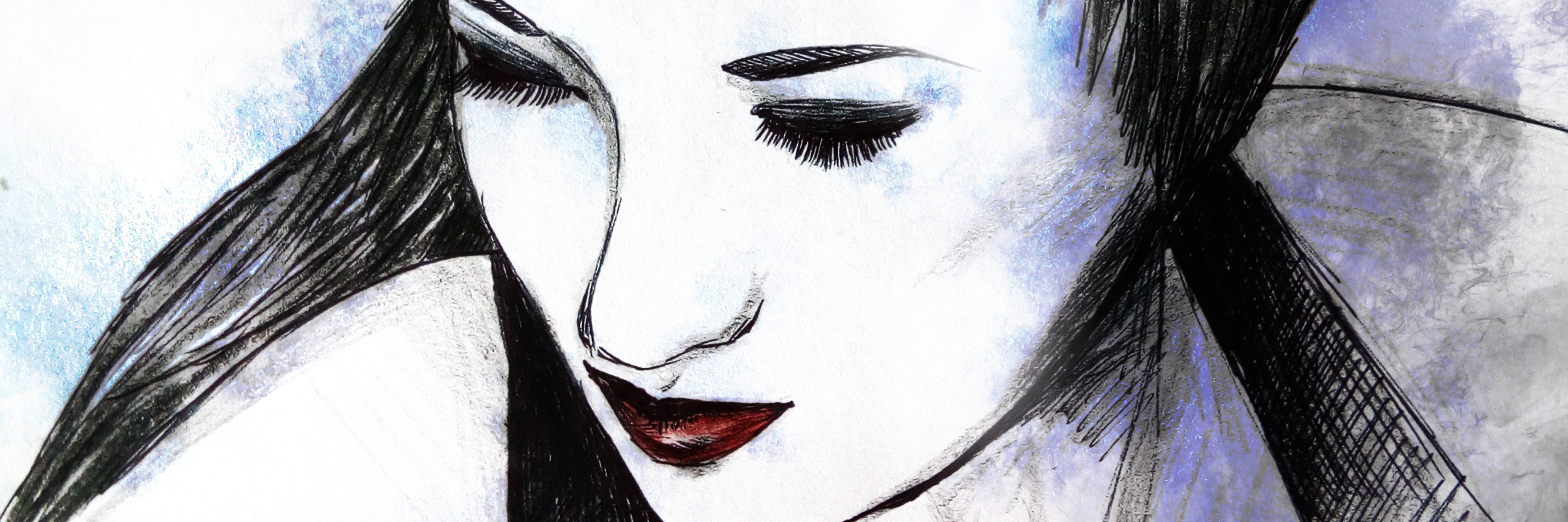 Learning to Be Authentic Version of Yourself With Chronic Illness painting of woman with short hair and lipstick