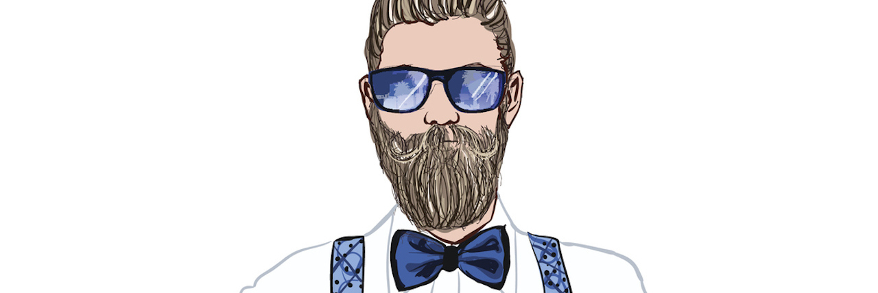 Man in hipster style - vector illustration